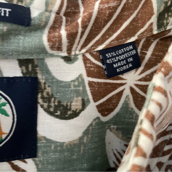 REYN SPOONER Green and Brown Floral Button Down HAWAIIAN SHIRT NEVER WORN 3X - Picture 7 of 11